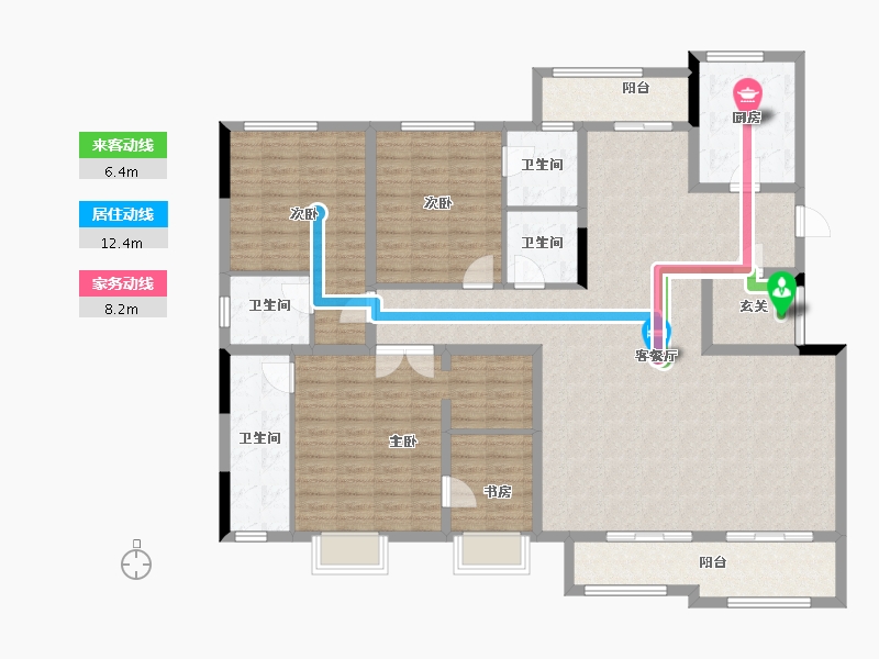 河南省-开封市-枫华·西湖半岛-163.58-户型库-动静线