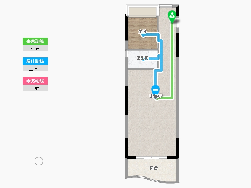 广东省-汕头市-半岛逸景花园-54.47-户型库-动静线