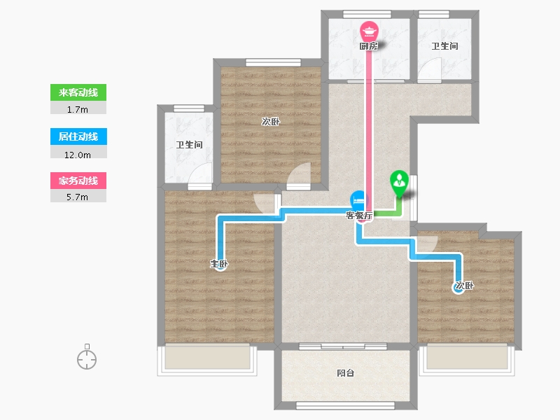 河南省-濮阳市-中达学府壹号-95.22-户型库-动静线