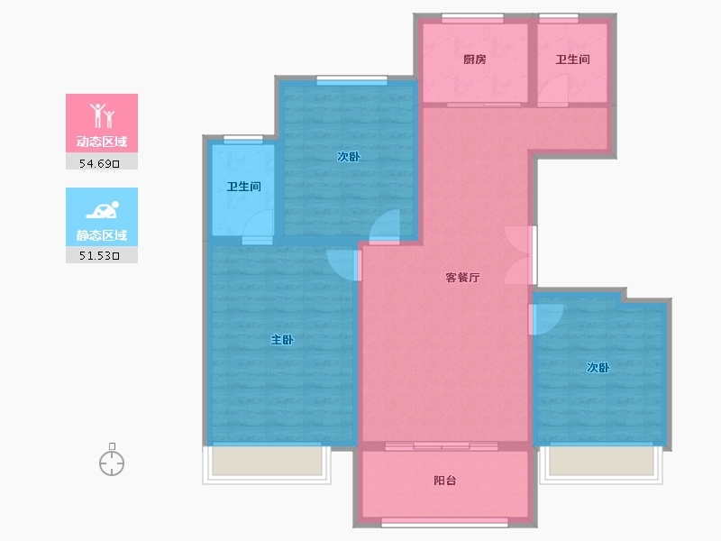 河南省-濮阳市-中达学府壹号-95.22-户型库-动静分区