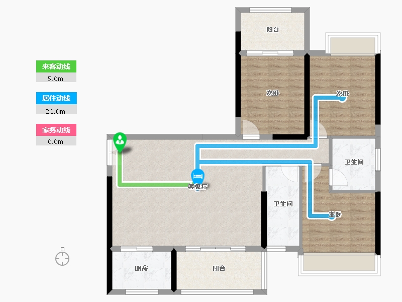 湖南省-株洲市-建宸大院-101.57-户型库-动静线