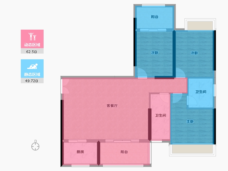 湖南省-株洲市-建宸大院-101.57-户型库-动静分区