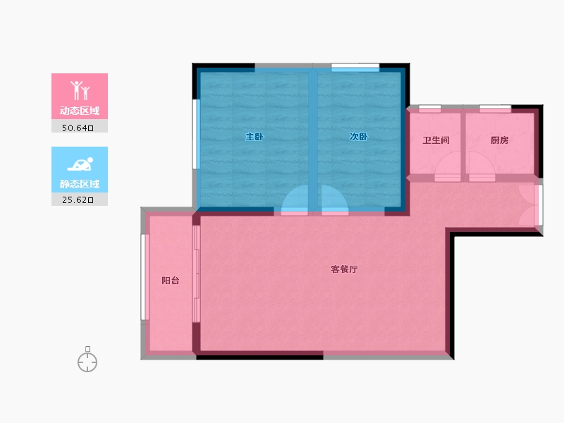 湖南省-郴州市-智通江天-68.15-户型库-动静分区