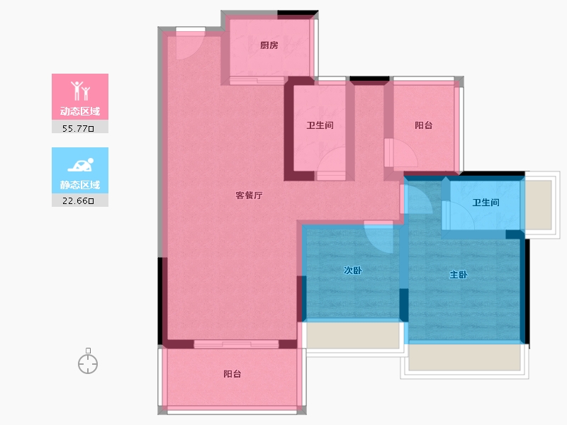 广东省-河源市-铭成华府-68.12-户型库-动静分区