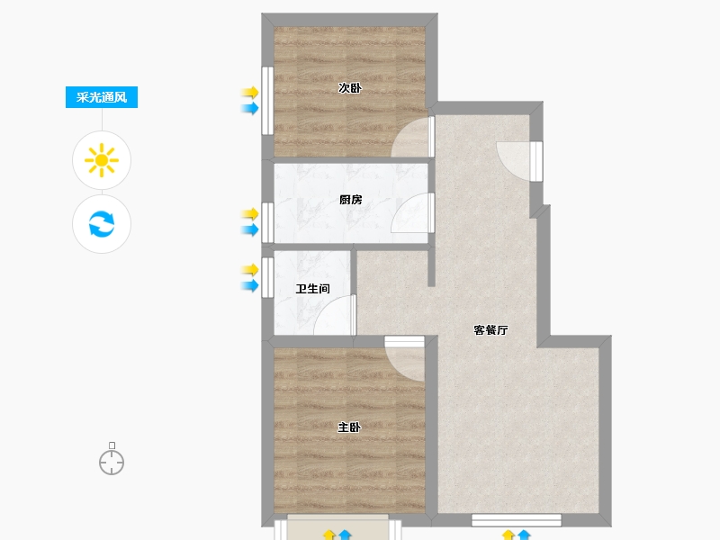 北京-北京市-金茂国际社区-48.00-户型库-采光通风