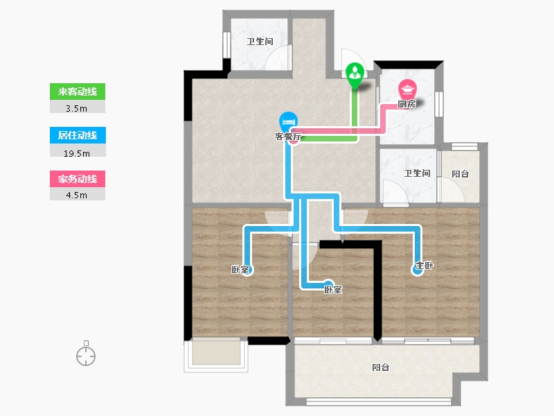 福建省-福州市-中庚东金-80.00-户型库-动静线