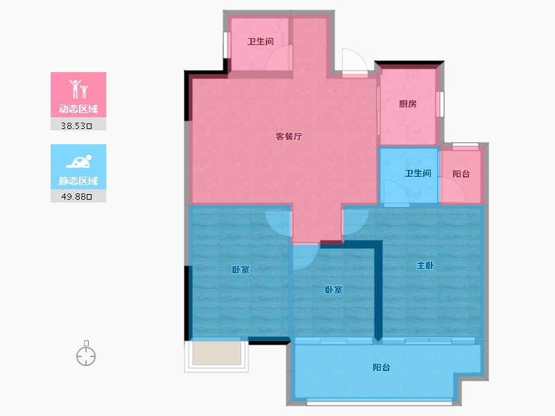 福建省-福州市-中庚东金-80.00-户型库-动静分区