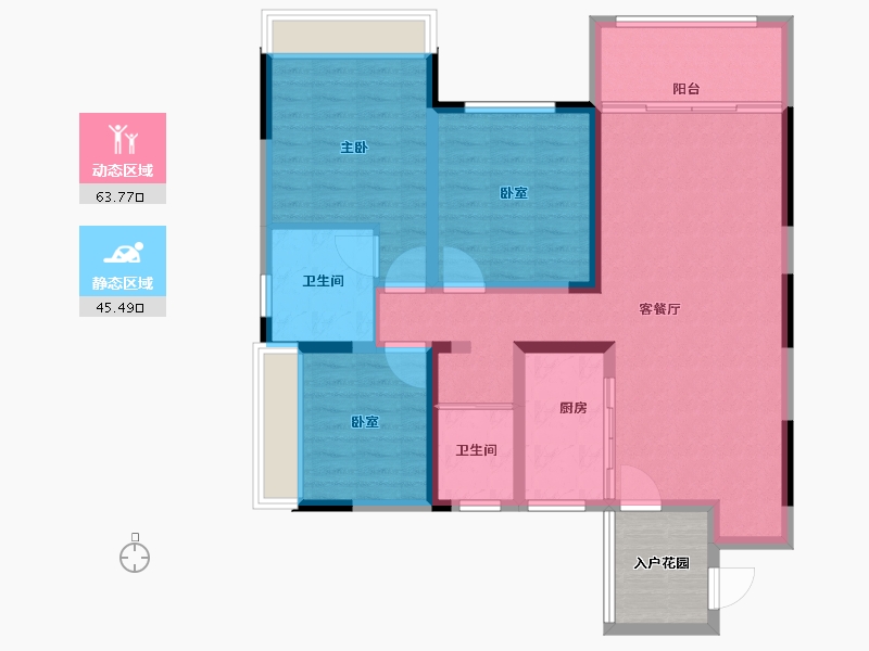 广西壮族自治区-来宾市-武宣滨江华庭-103.21-户型库-动静分区