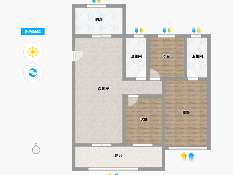 青海省-海东市-香格里拉·和府-97.03-户型库-采光通风