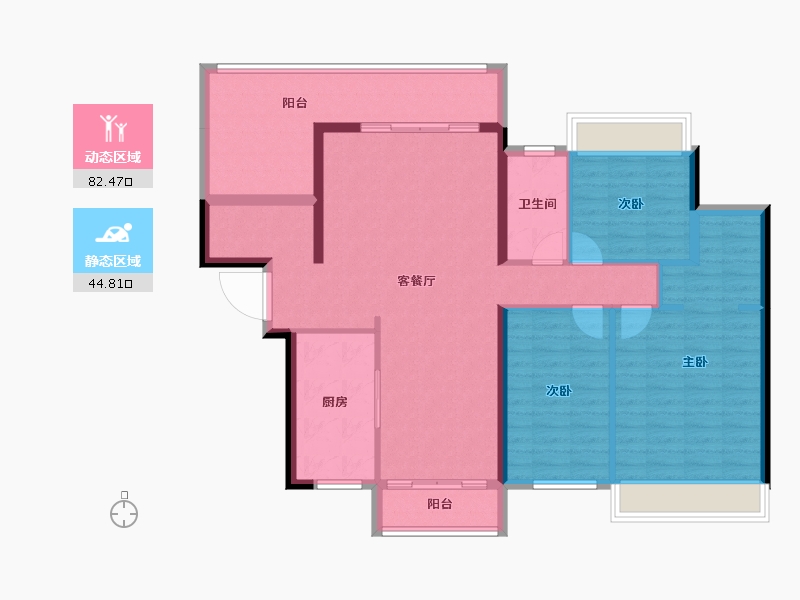 广东省-汕头市-颐景阳光锦府-115.10-户型库-动静分区