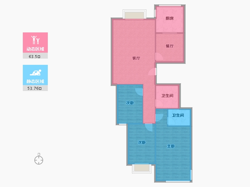 山西省-太原市-西岸-南区-107.30-户型库-动静分区