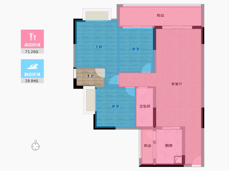 广东省-湛江市-青桂园-102.44-户型库-动静分区