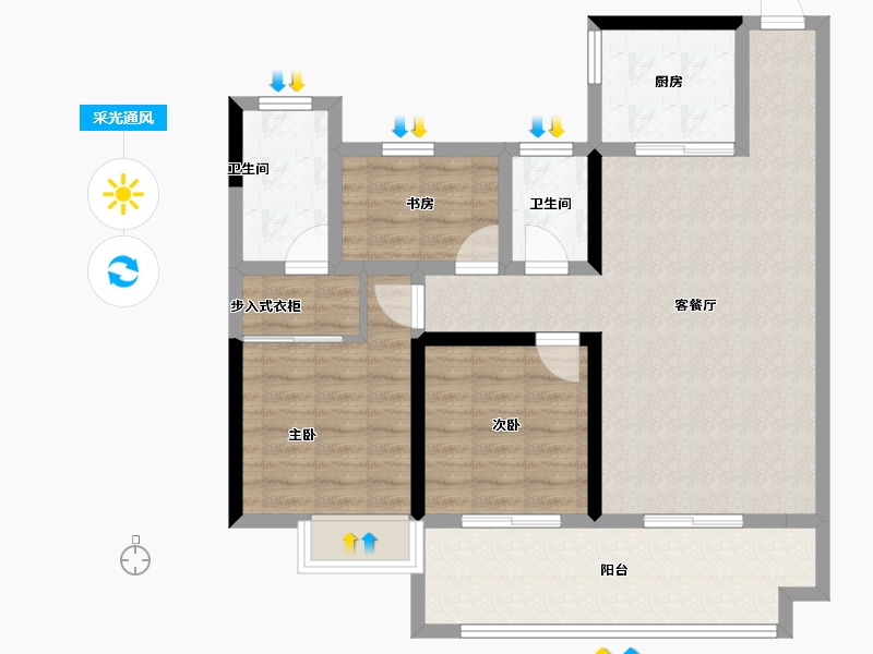 福建省-三明市-中洲郡-87.14-户型库-采光通风