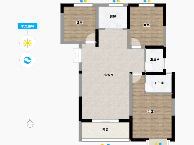 甘肃省-庆阳市-天保九如華府一期-77.51-户型库-采光通风