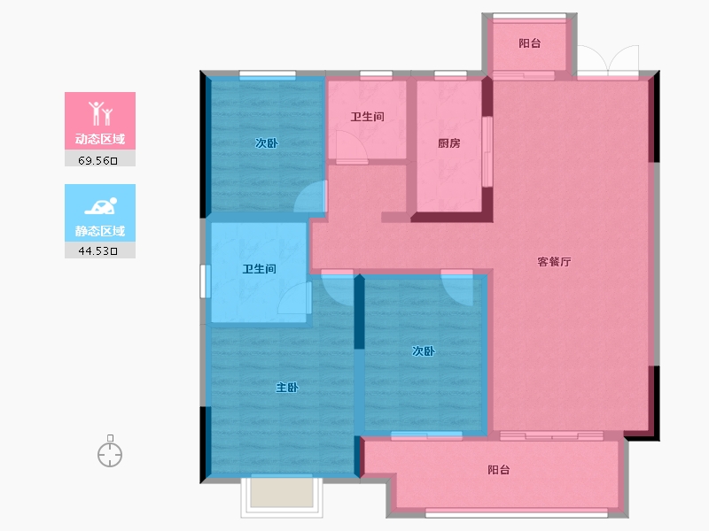 河南省-驻马店市-建业置地澜境-102.40-户型库-动静分区