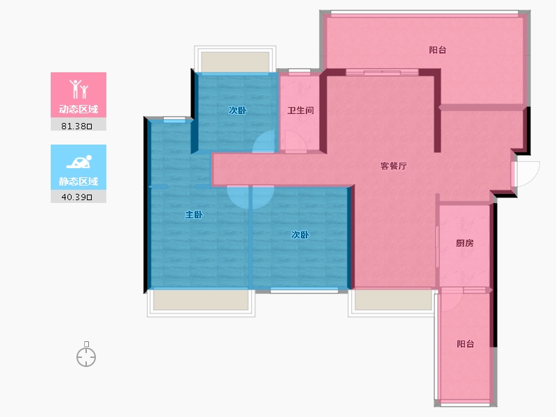 广东省-汕头市-颐景阳光锦府-109.51-户型库-动静分区