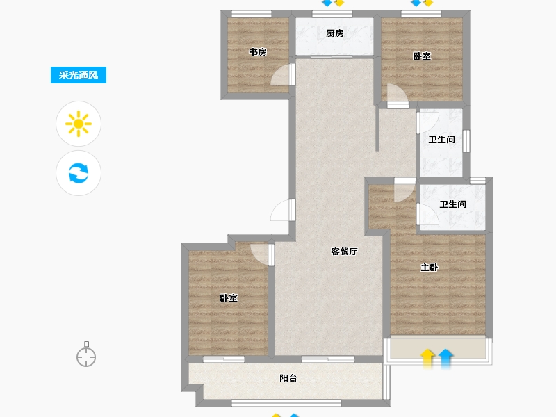 河南省-周口市-益丰熙圜-103.50-户型库-采光通风