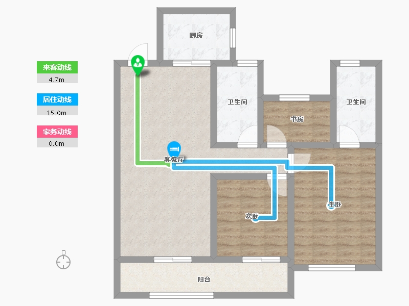 青海省-海东市-香格里拉·和府-83.28-户型库-动静线