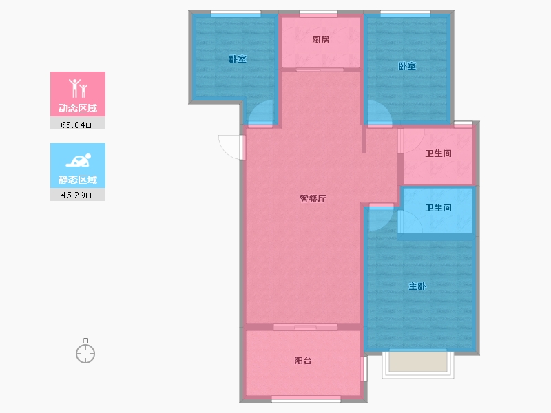 河南省-濮阳市-汇升•珑玺台-100.00-户型库-动静分区