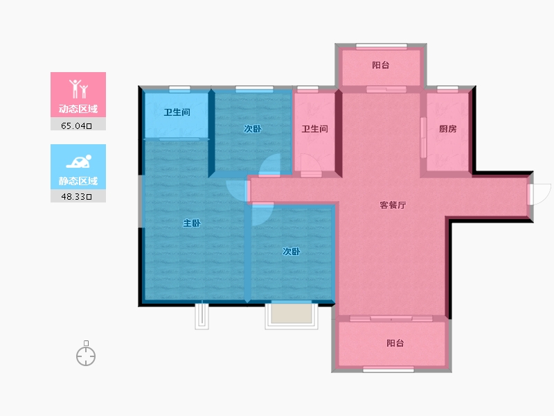 河南省-开封市-枫华·西湖半岛-101.01-户型库-动静分区