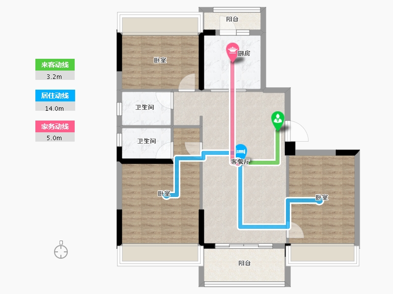 广东省-汕尾市-碧桂园天銮山·星汇-92.91-户型库-动静线