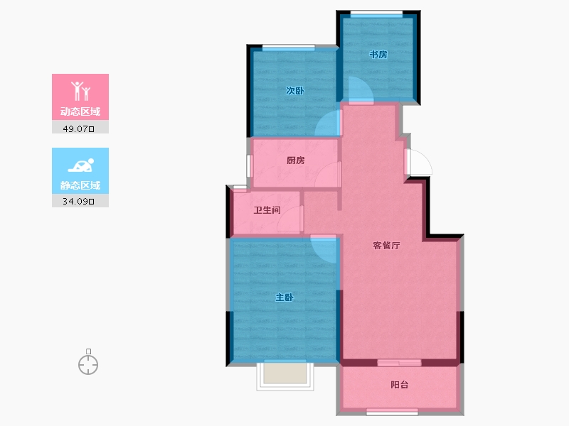 山东省-临沂市-白鹭金岸-74.15-户型库-动静分区