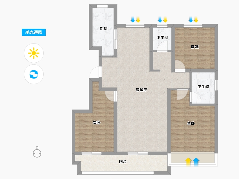 河南省-周口市-益丰熙圜-91.40-户型库-采光通风