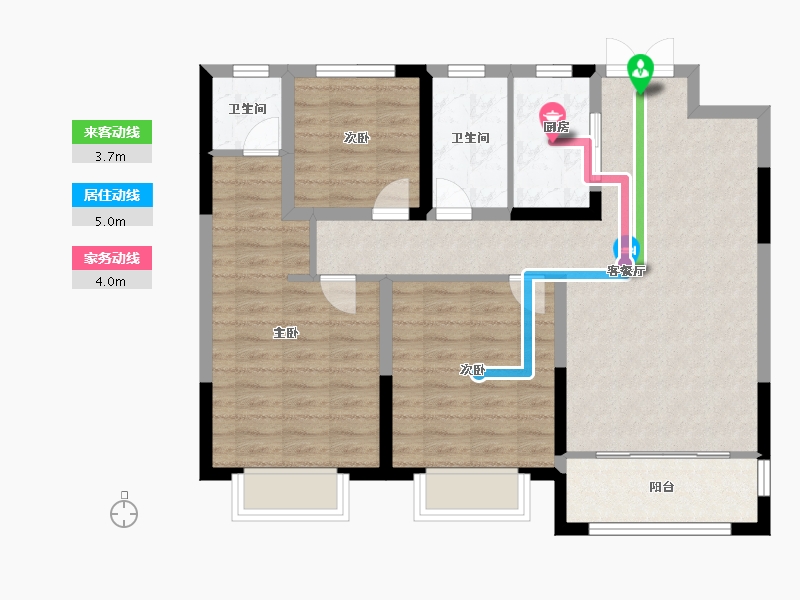 河北省-邯郸市-荣科金水苑-87.20-户型库-动静线