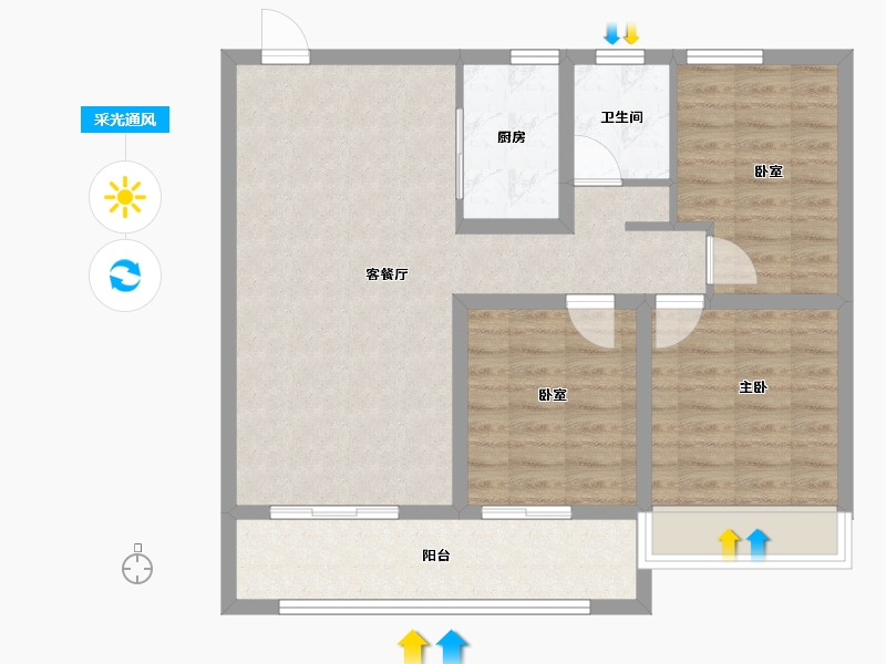 河南省-周口市-益丰熙圜-84.00-户型库-采光通风