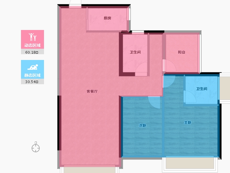 广东省-汕头市-颐景阳光锦府-81.49-户型库-动静分区