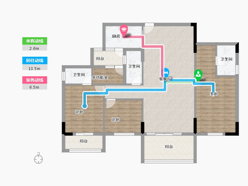 广东省-广州市-雅宝新城-112.00-户型库-动静线