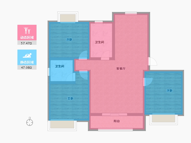 海南省-万宁市-香江温泉人家-93.18-户型库-动静分区