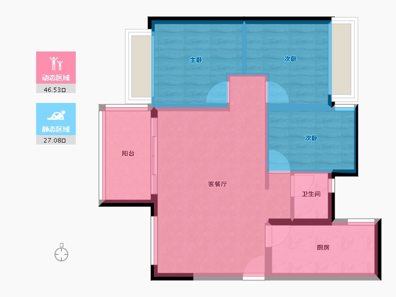 广西壮族自治区-贵港市-贵港天空之城-65.95-户型库-动静分区