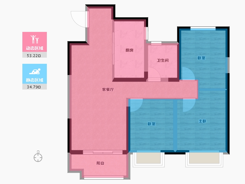 河北省-邯郸市-美的天正智慧城-78.40-户型库-动静分区