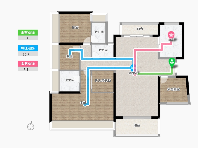 广东省-佛山市-龙光玖龙湾-146.88-户型库-动静线