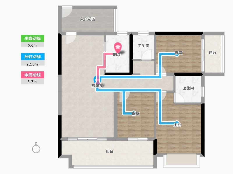 广西壮族自治区-来宾市-裕达·悠然雅居-106.50-户型库-动静线