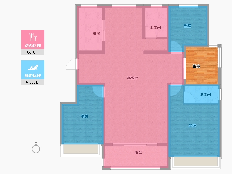 河南省-安阳市-新城国际五期-122.40-户型库-动静分区