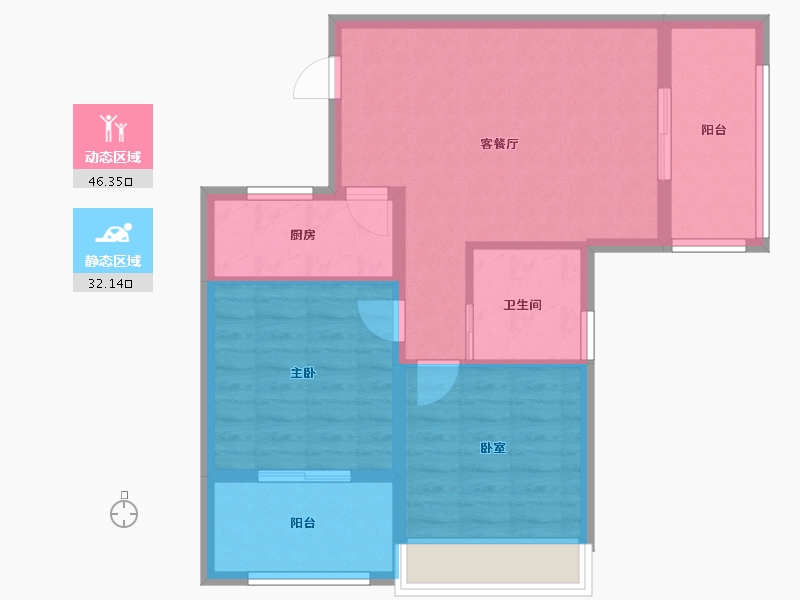 安徽省-黄山市-中房悠然居&圣天地-70.30-户型库-动静分区