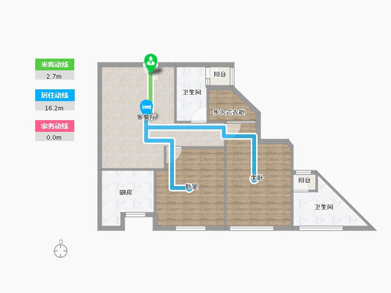 浙江省-杭州市-杭州世茂天玑公寓-92.80-户型库-动静线