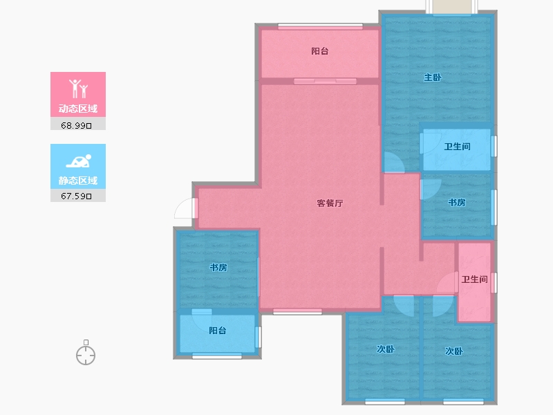 甘肃省-张掖市-恒大御澜庭-124.00-户型库-动静分区