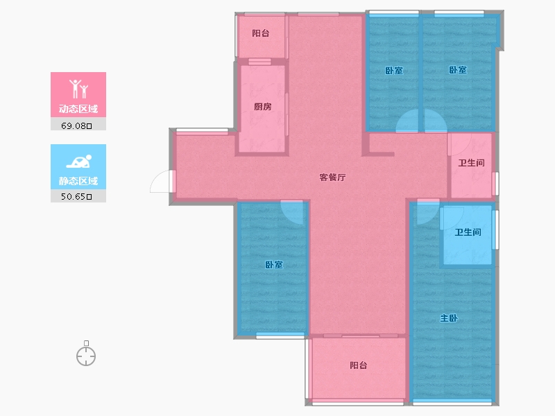 广东省-汕头市-合群·天合名轩-108.01-户型库-动静分区