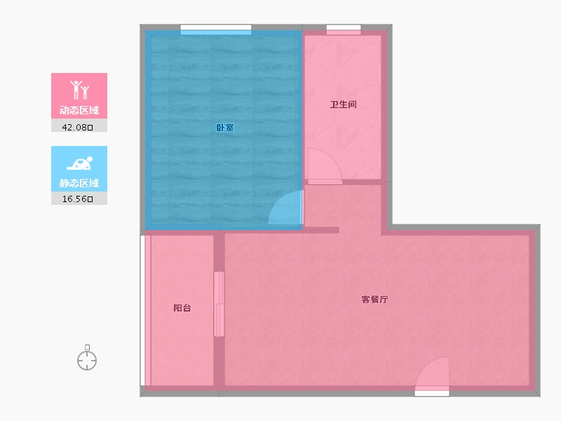 广东省-深圳市-深业中城公寓-53.02-户型库-动静分区