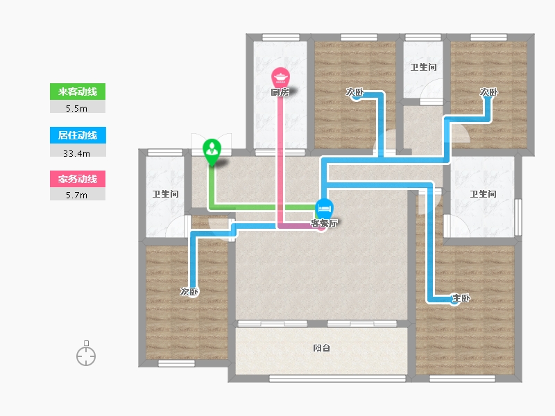 青海省-海东市-香格里拉·和府-117.66-户型库-动静线