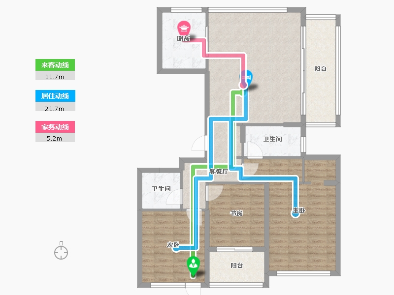 浙江省-衢州市-蓝城·春风江山-102.70-户型库-动静线