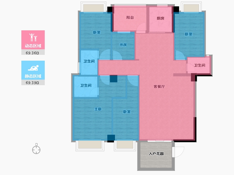 广东省-揭阳市-国际商品城三期尚东一品-133.13-户型库-动静分区