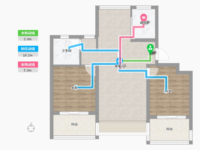 浙江省-衢州市-蓝城·春风江山-70.74-户型库-动静线