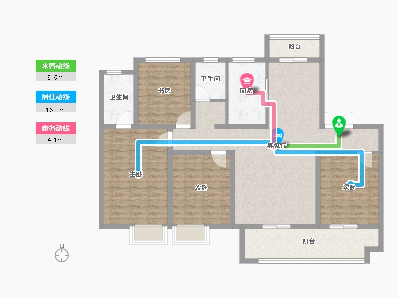 山西省-运城市-阅山府-119.07-户型库-动静线