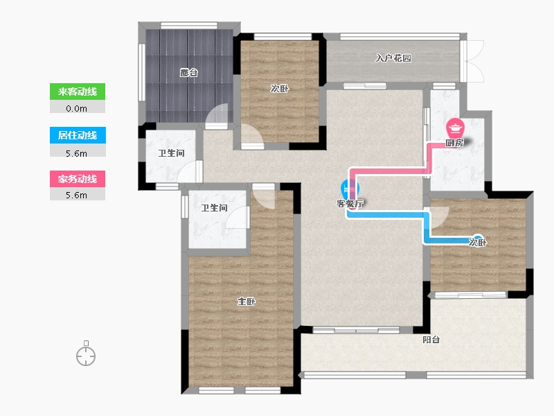 贵州省-遵义市-湄潭太阳海岸二期-127.27-户型库-动静线