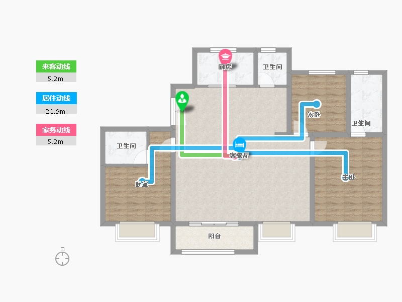 山西省-晋中市-金科·博翠天宸示范区-134.00-户型库-动静线