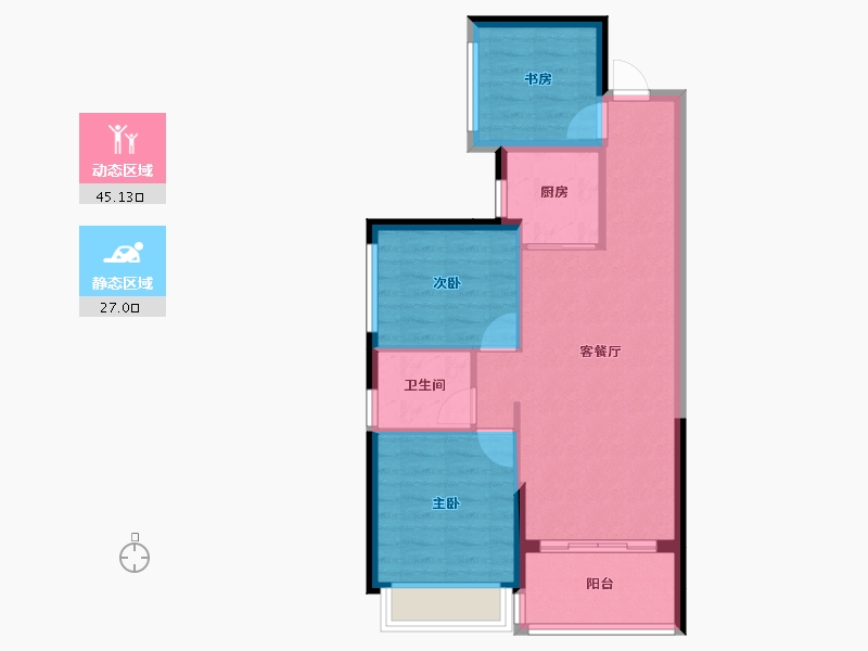 广西壮族自治区-贵港市-贵港天空之城-64.73-户型库-动静分区